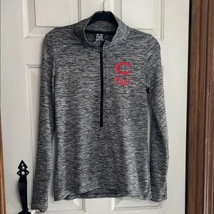 Victoria's Secret PINK Cincinnati Reds 1/2 Zip Long Sleeve Shirt Size M EUC